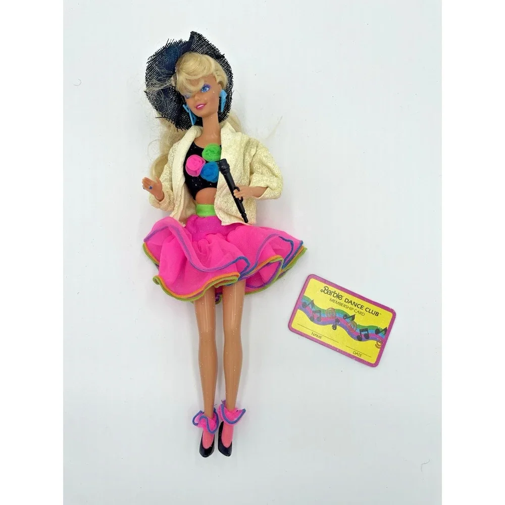 Vintage 1989 Mattel DANCE CLUB BARBIE Doll w Original Outfit & Accessories
